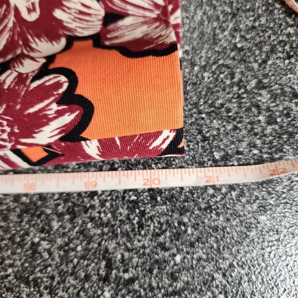 Maeve Women's Sz 2 Pencil Skirt Orange And Floral Office Feminine